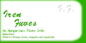 iren fuves business card