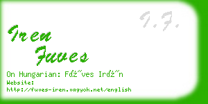 iren fuves business card